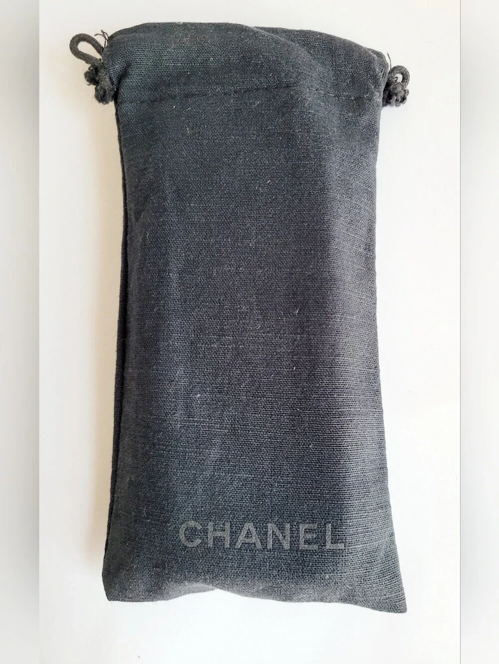 Chanel Black Sunglasses Drawstring Dust Bag Double Layered 6.5